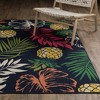 Captiv8e Designs Hilo Tropical Botanical Navy Indoor/Outdoor Rug - 4 of 4