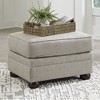 Signature Design by Ashley Gaelon Casual Firmly Cushioned Ottoman with Bun Legs, Gray & Brown - 2 of 4