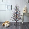 Nearly Natural 5-ft Frosted Berry Twig Artificial Christmas Tree with 200 Multicolored Gum Ball LED Lights and 386 Bendable Branches - 4 of 4