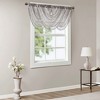 MAYEERTY 38x46" Diamond Sheer Embroidered Waterfall Valance Grey - 2 of 4