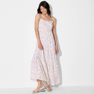 Women's Maxi A-Line Dress - Wild Fable™ Taupe Seashell