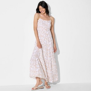 Women's Maxi A-Line Dress - Wild Fable™ Taupe Seashell - 1 of 3