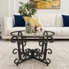 3-Piece Tempered Glass Round Coffee Table Set with Sturdy Construction and Multifunctional Configuration - 4 of 4