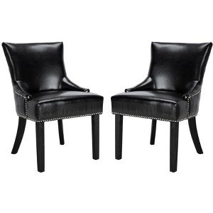 Lotus Kd 19" H Dining Chair With Nail Head Trim (Set of 2) - MCR4700 - Safavieh Couture - 1 of 4