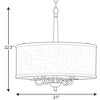 Progress Lighting Durrell 4-Light Chandelier, Brushed Nickel, Sailcloth Linen Shade - 2 of 3