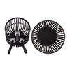 Maggift Planters Bamboo Footed Planters with Outdoor Indoor, Decorative Plant Pots for Garden, Balcony, Home Decor, 2 Pack Black 10“ and 12” - 3 of 4