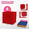 4E's Novelty 6 Packs 11 Inch Rainbow Color Storage Foldable Cube Bins, Colorful Storage Baskets - 3 of 4