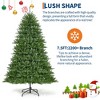 4.5/6/7.5/9FT Pre-Lit Artificial Christmas Tree, 200 Lights, PVC Branches, Foot Pedal & Hinged Stand for Easy Setup - 4 of 4
