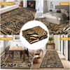 Soft Leopard Patchwork Large Bedroom Area Rug, Boho Farmhouse Non-Slip Washable Rugs for Living Room Dining Room - 4 of 4