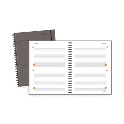 Plan. Write. Remember. Planning Notebook Two Days Per Page , 11 X 8.38, Gray Cover, Undated