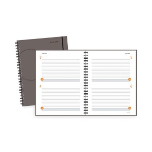 Plan. Write. Remember. Planning Notebook Two Days Per Page , 11 X 8.38, Gray Cover, Undated - 1 of 3