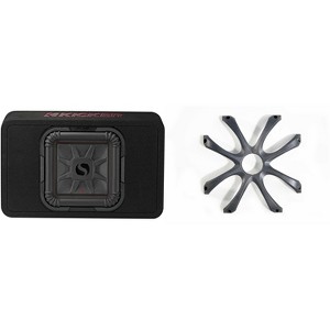 Kicker 46TL7T102 TL7T 10" (25cm) Solo-Baric Subwoofer in Thin Profile Enclosure, 2-Ohm, 500 Watt w/ Cast Aluminum Grill Bundle - 1 of 4