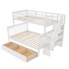 Grungis Twin Over Full Loft Bed with Drawers and Storage Shelves,Modern Bunk Bed with Ladder and Guardrails,Loft and Bunk Bed for Bedroom - 4 of 4