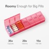 Barhon Pill Organizer Large, Weekly Medicine Pill Organizers, 7 Day Pills Box Case Travel for Big Vitamin Supplements Fish Oil - 2 of 4