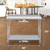 Acekool 32x24 Inch Stainless Steel Prep Table with Storage Shelf, Easy-Clean Surface, and Quick Assembly for Kitchen, Bakery, or Food Truck - 2 of 4