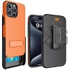 Nakedcellphone Combo for iPhone 15 Pro Max - Rugged Phone Cover with Stand and Belt Clip Holster - 2 of 4