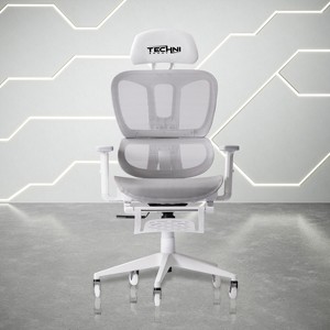 APRILSOUL White Mesh Gaming Chair - 1 of 4