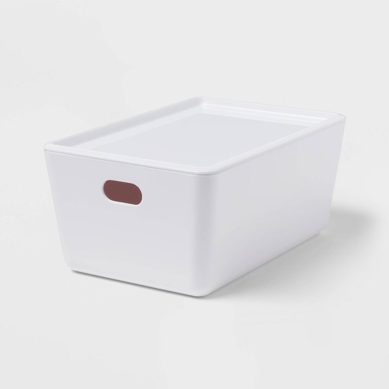 4L Stacking Bin with Lid White - Brightroom&#8482;, 1 of 5