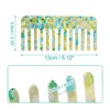 Unique Bargains Anti-Static Hair Comb Wide Tooth for Thick Curly Hair Hair Care Detangling Comb For Wet and Dry Dark 2.5mm Thick Light Green 2 Pcs - 4 of 4