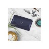 JAM Paper Italian Leather Business Card Holder Case with Round Flap Navy Blue Sold Individually - 4 of 4