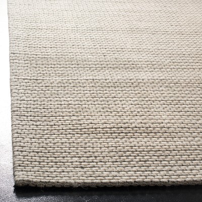 Ivory Handwoven Wool and Synthetic Runner Rug