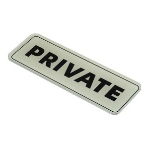 Unique Bargains Acrylic Self-Adhesive Wall Mounting Decor Home Door Private Sign - 1 of 4