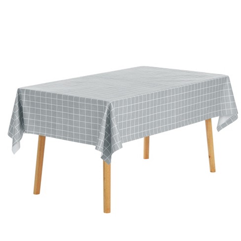 Unique Bargains Rectangle Wrinkle Resistant Waterproof Pvc Table Cover ...