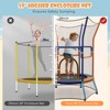 Infans Kids Mini Trampoline w/59" Higher Enclosure Net Seamless Jumping Mat Zipper Door - 4 of 4