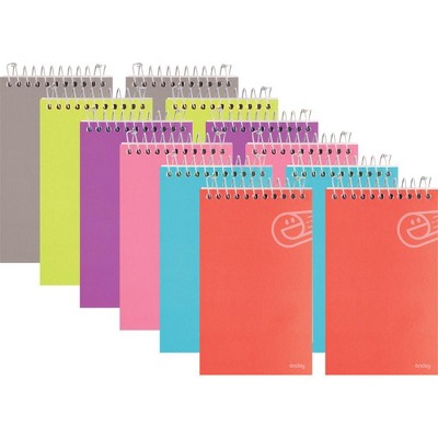 Enday Mini Spiral Pocket Notepads 3 x 5, 75 Sheets