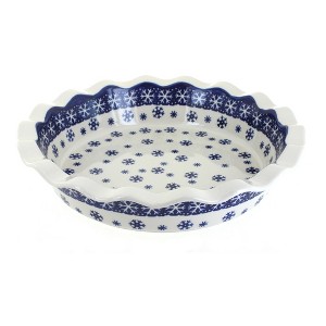 Blue Rose Polish Pottery Z159 Manufaktura Pie Plate - 1 of 2