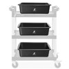 Jubilee 4-Pk Plastic Busser Utility Tub - Heavy Duty Commercial Dishwashing Box for Restaurant Kitchen Organization and Storage, Black - 4 of 4