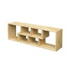 Double L-Shaped TV Stand with Adjustable Display Shelf, Bookcase for Indoor  - The Pop Home - 2 of 4