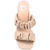 Journee Collection Womens Zoee Open Square Toe Block Heel Sandals Taupe 6.5 - 4 of 4