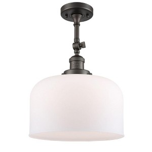 Bell - 1 Light Semi-Flush Mount In Industrial Style-16 Inches Tall and 12 Inches Wide - 1 of 1