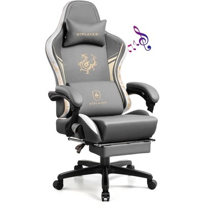GTPLAYER Esports Gaming Chair with Bluetooth Speakers and Footrest, Dragon Series Video Game Chair