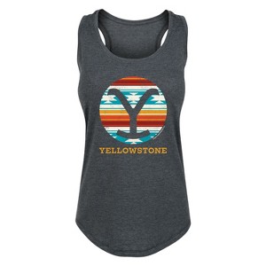 Women's - Yellowstone - Y Brand Western Blanket Graphic Racerback Tank - 1 of 4