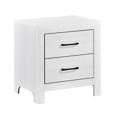 NicBex 2 Drawer Dresser for Bedroom,Modern Style Drawers with Black Handle,Dressers for Kids Room,Living Room,Entry and Hallway,White