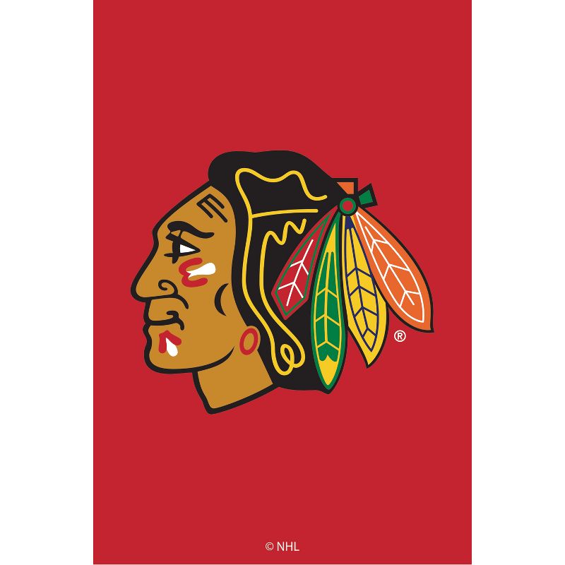 Evergreen Chicago Blackhawks Garden Applique Flag- 12.5 x 18 Inches Outdoor Sports Decor for Homes and Gardens, 1 of 8