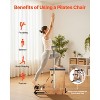 VEVOR Pilates Chair, Split-Pedal Stability Combo Chairs with Handles, Rubber Wood Frame Yoga Fitness Trainer, Exercise Reformer, Black&Wood Color - 3 of 4