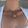 Adornia 14k Gold Plated CZ Heart Necklace - 2 of 4