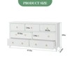 coucheta Round Handle Chest of Drawers Flat Panel Dresser Wooden Bedroom Storage - 3 of 4