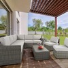 HAPPATIO 10 Piece Patio Conversation Set, Patio Furniture Set with Multiple Configuration Options, Rattan Wicker Outdoor Sectional Sofa. - 4 of 4
