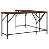 vidaXL Desk Brown Oak 58.7 in.x58.7 in.x29.5 in. Engineered Wood - 2 of 4