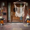 Hammock Chair Hanging Rope Swing Max 500 Lbs Indoor Outdoor Hammock Swing Chair, Boho Hanging Chair Bedroom Patio - 4 of 4