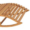 vidaXL Rocking Sun Lounger with Cushion Solid Teak Wood - 4 of 4