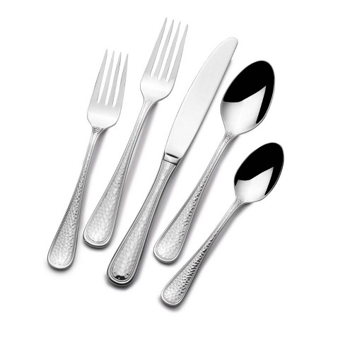 2024 Linea 18/10 Glossy Stainless Fork, Spoon, Knife Flatware by FARBERWARE 21pc lot