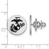 Black Bow Jewelry Sterling Silver U.S. Marine Corps Epoxy Disc Lapel or Tie Pin - 2 of 3