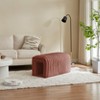 Vynxaria Ottoman Storage Bench - Brown Corduroy Cat Hideaway for Living Room, Entryway, and Bedroom - 2 of 4