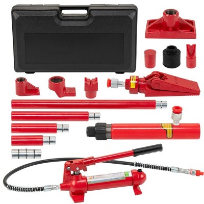 Porta Power Hydraulic Jack Kit, Hydraulic Multifunctional Jack with 4.6 ft/1.4 m Oil Hose, Auto Body Frame Repair Kit, Storage Case 22000 Lbs Capacity