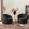 KINWELL 34" Wide Upholstered Swivel Accent Barrel Chair (Set of 2) - 2 of 4